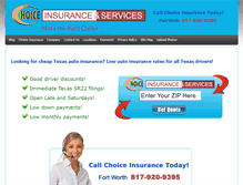 Tablet Screenshot of choiceinsurancesvcs.com